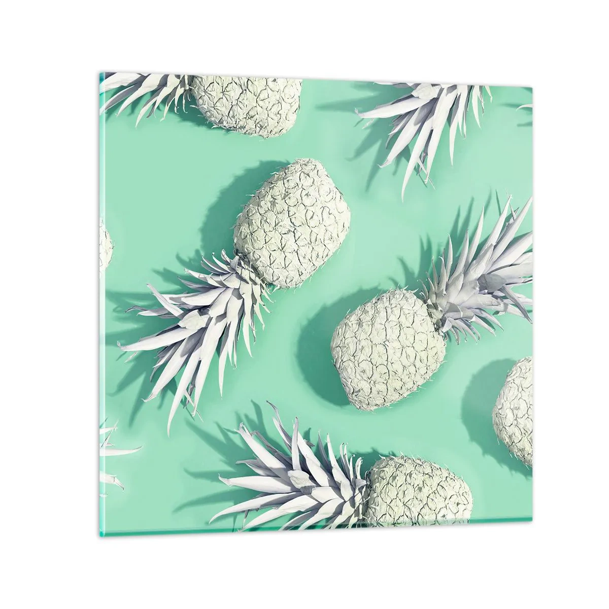 Schilderen op glas - Het gaat goed met munt - 40x40 cm