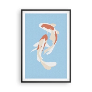 Poster in een zwarte lijst - Spontaan synchroonzwemmen - 61x91 cm