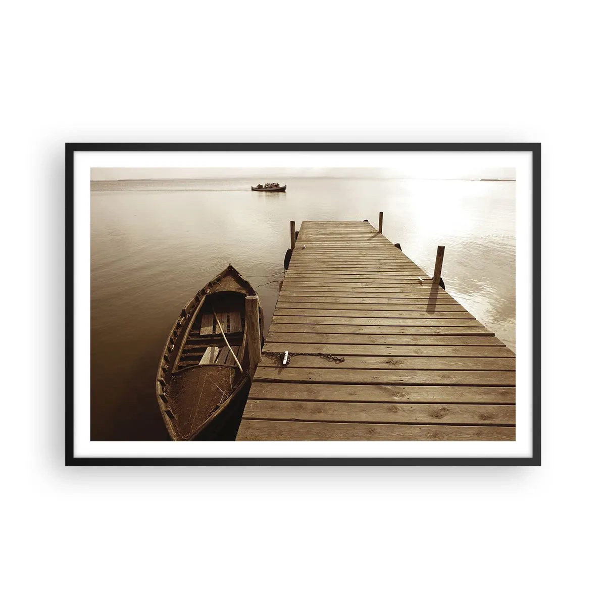 Poster in een zwarte lijst - Grote vrede - 91x61 cm