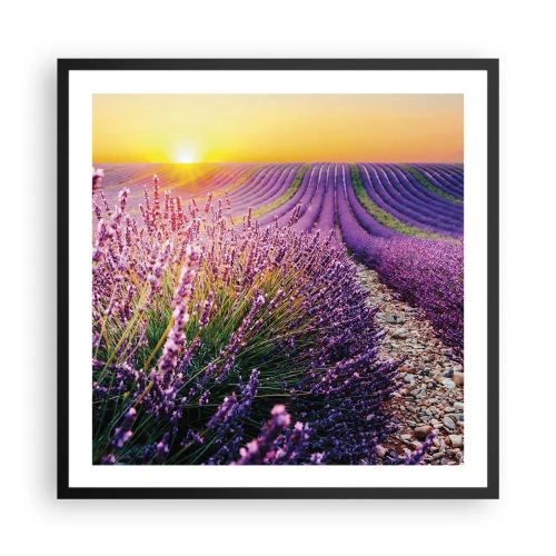 Poster in een zwarte lijst - Geurige korenvelden - 60x60 cm