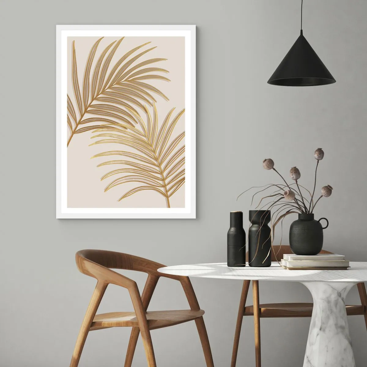 Poster in een witte lijst - Gouden Palm! - 70x100 cm