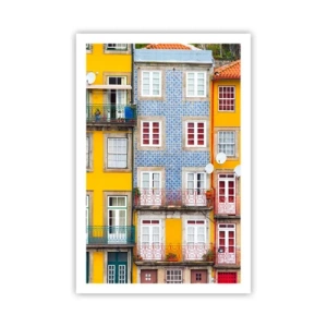 Poster - De kleuren van de oude stad - 61x91 cm