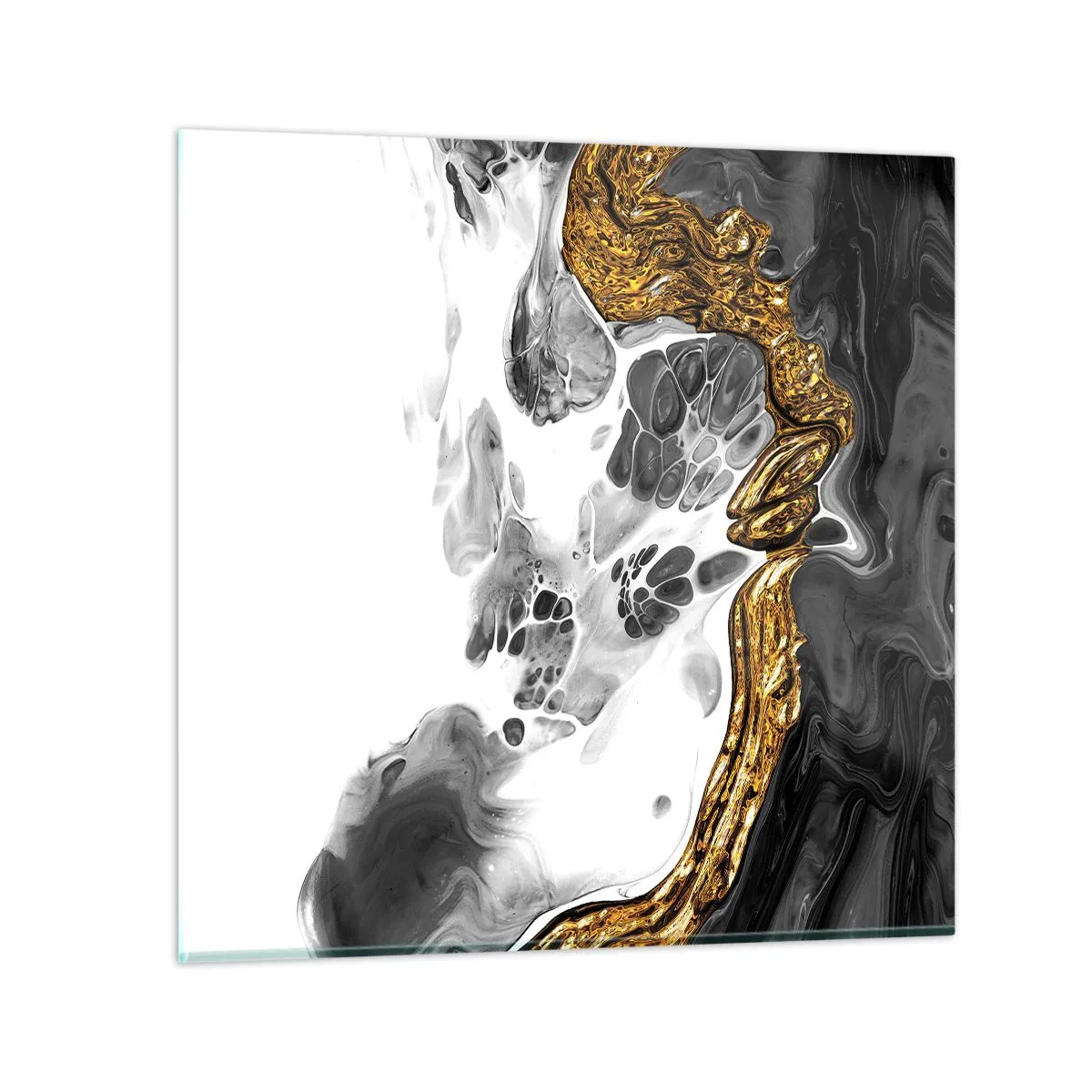 Schilderen op glas - Organische samenstelling - 70x70 cm