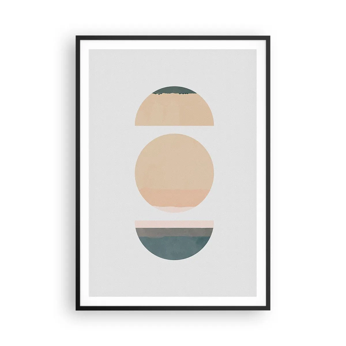 Poster in een zwarte lijst - Een Wiel achter een andere - 70x100 cm