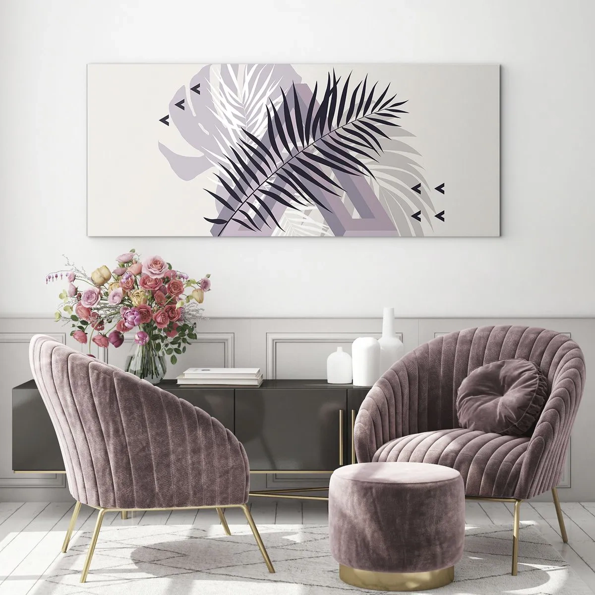 Schilderen op glas - De schaduw van de schaduw - 140x50 cm