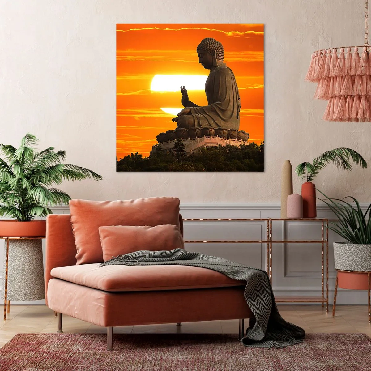 Schilderen op canvas - Geen angst voor de wereld - 50x50 cm