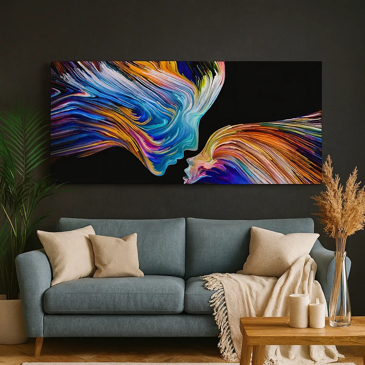 Schilderen op canvas - Een samensmelting van energie en licht - 30x30 cm