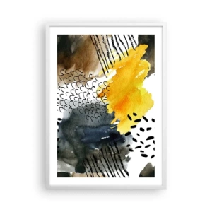 Poster in een witte lijst - Een ontmoeting van de elementen - 50x70 cm