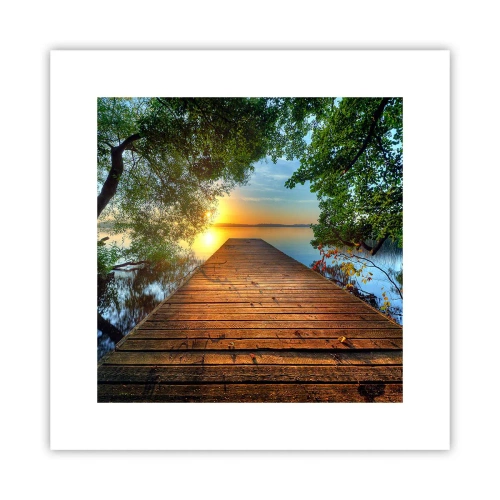 Poster - Neem de tijd, ga zitten - 30x30 cm