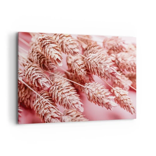 Schilderen op canvas - Een bloemencascade in roze - 120x80 cm