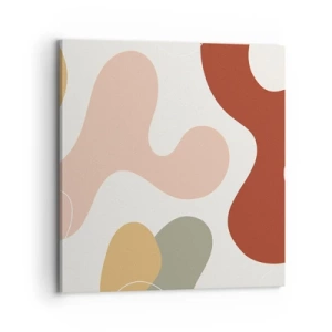 Schilderen op canvas - Kronkels of krullen? - 70x70 cm