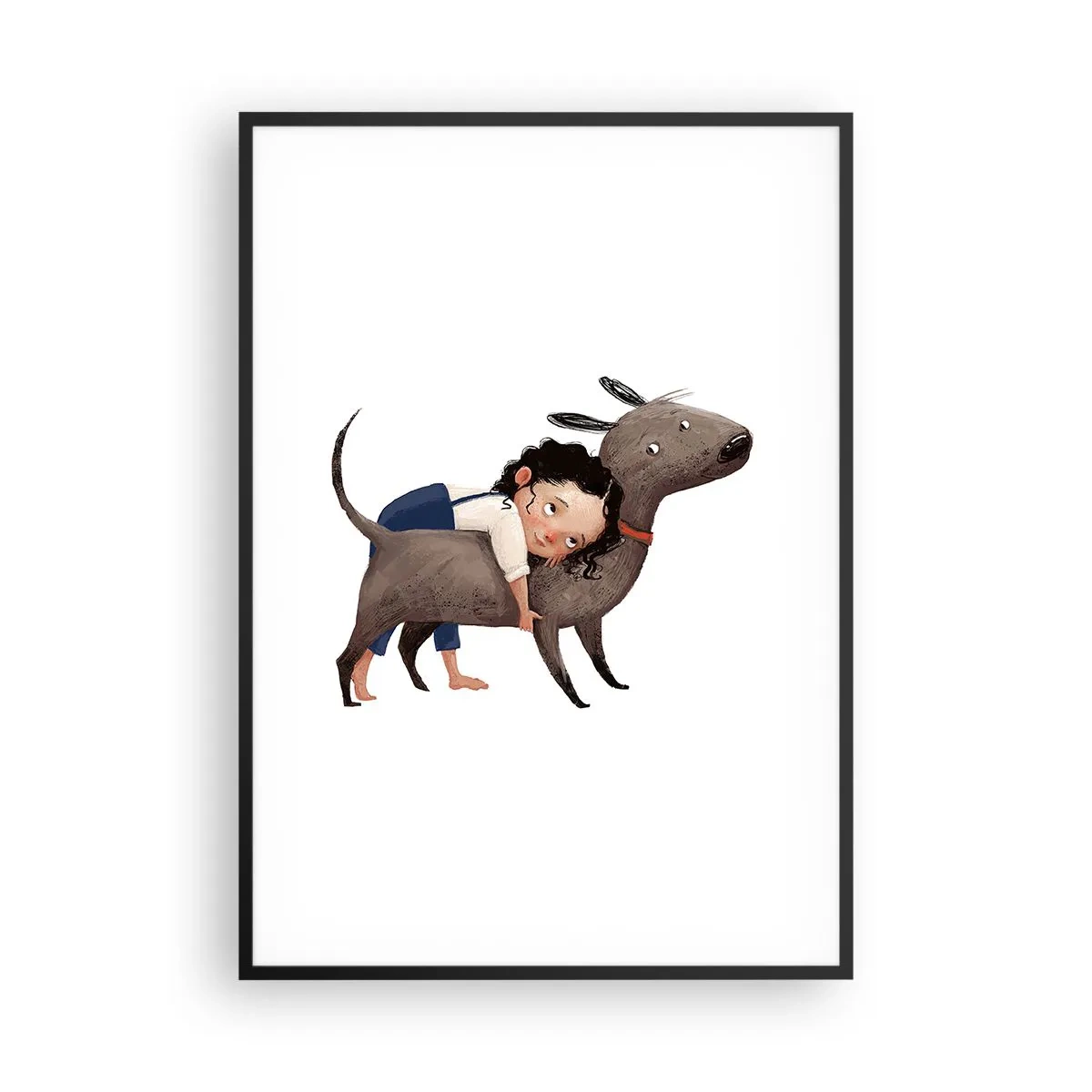 Poster in een zwarte lijst - Beste vrienden - 70x100 cm