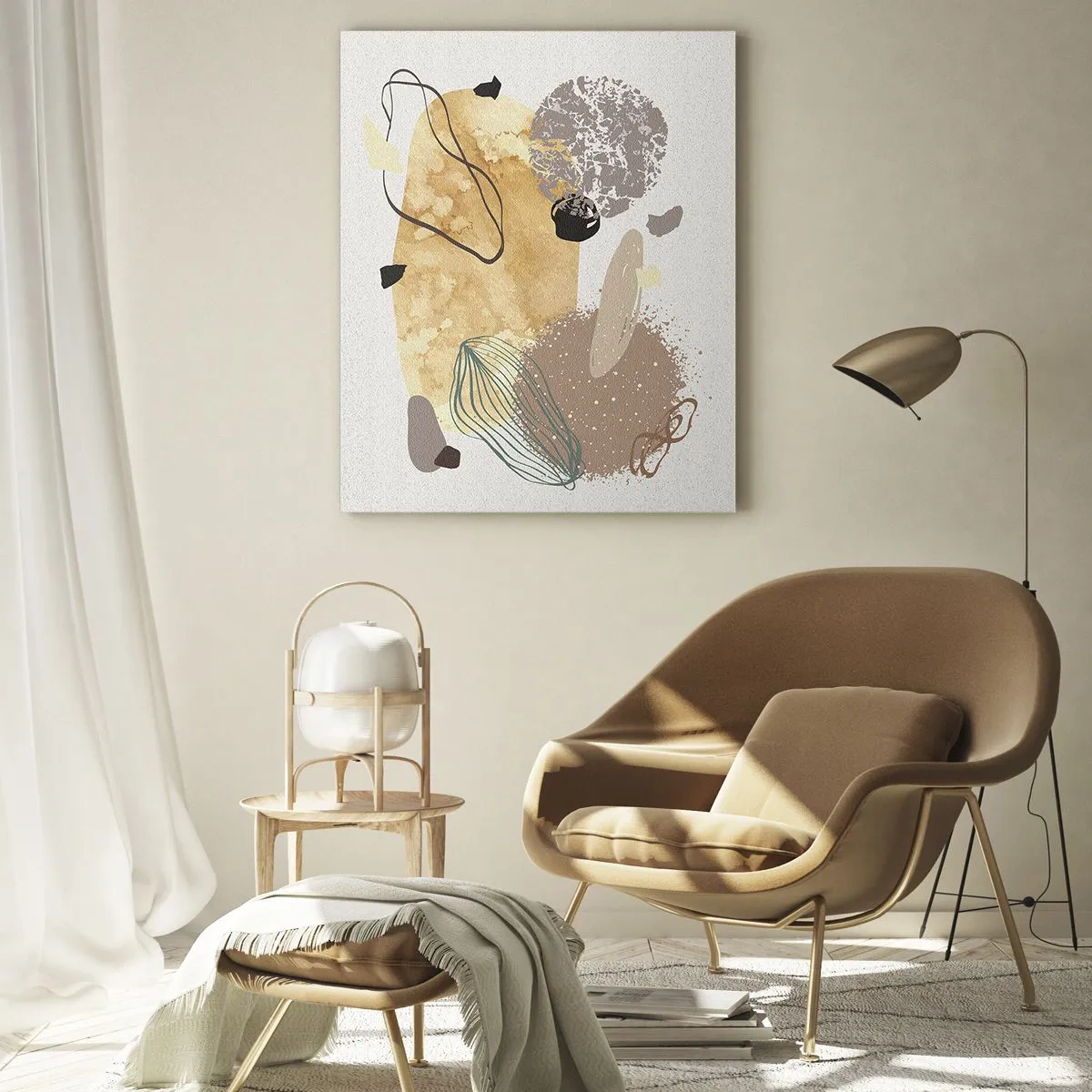 Schilderen op glas - Toegepaste plumcologie - 50x70 cm