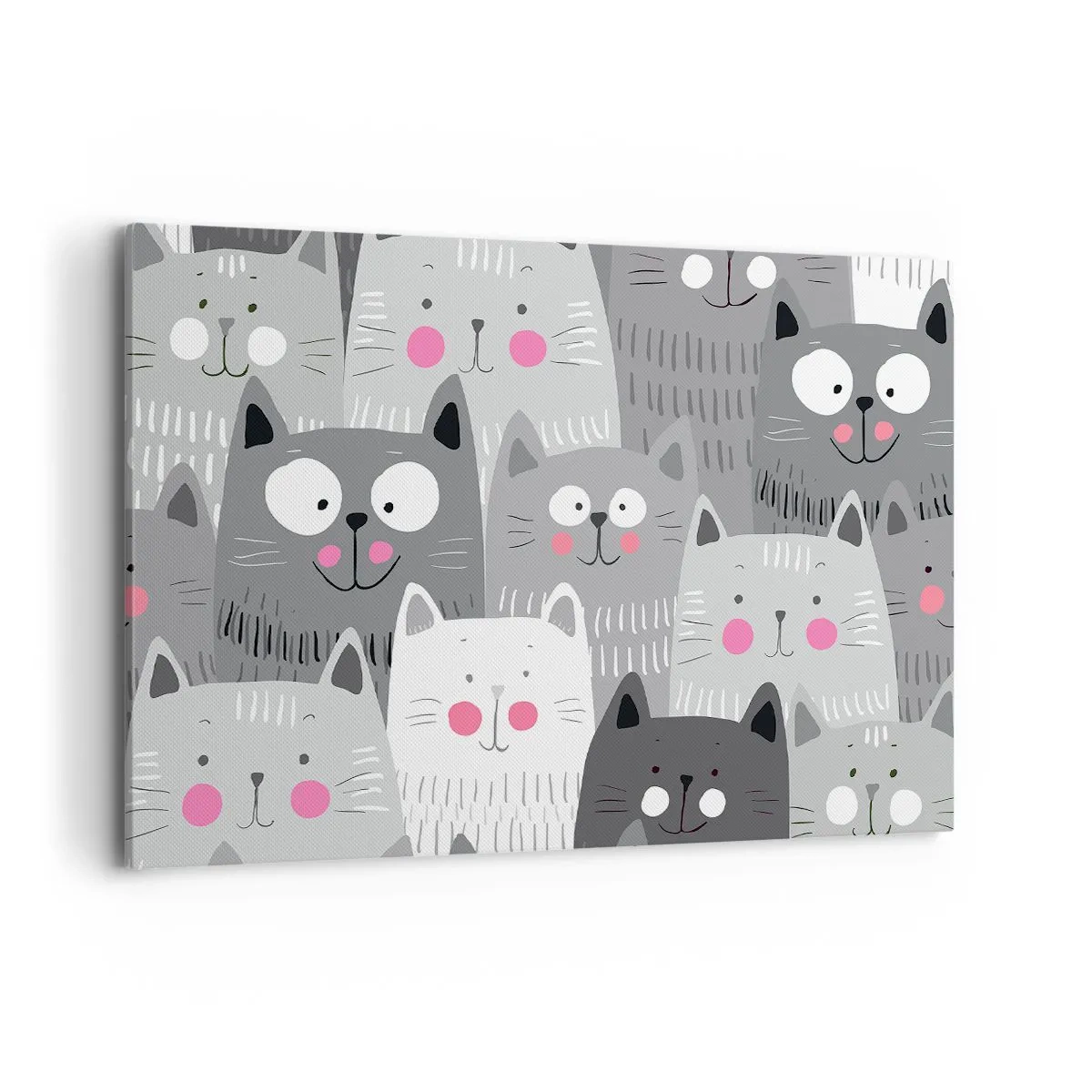 Schilderen op canvas - De wereld van de kat - 120x80 cm