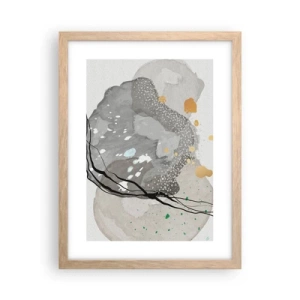 Een poster in een licht eiken lijst - Organische compositie - 30x40 cm