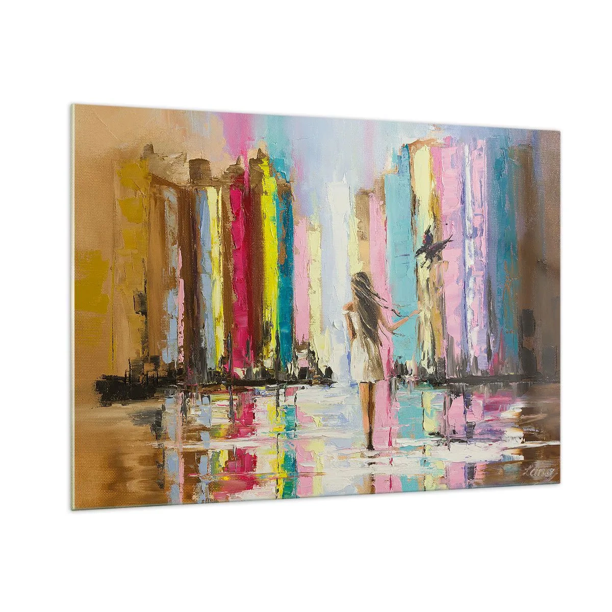 Schilderen op glas - Volg mij - 100x70 cm