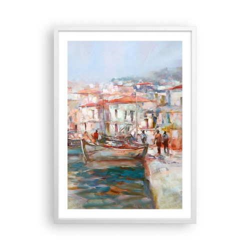 Poster in een witte lijst - Pastel vakantie - 50x70 cm