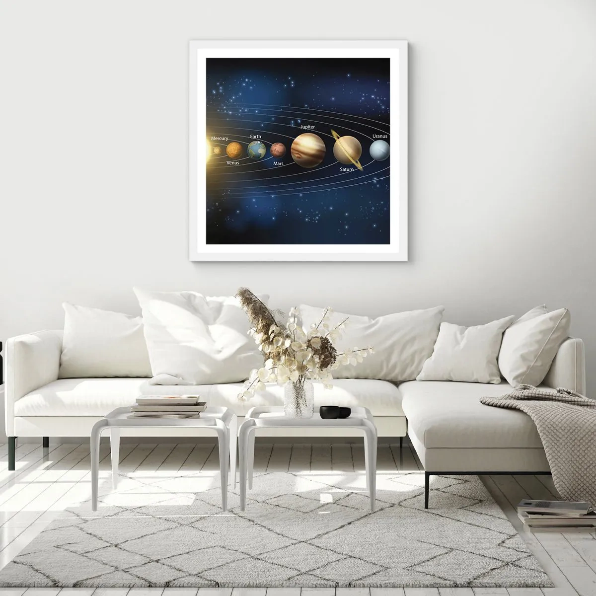 Poster in een witte lijst - Een van de tien - 30x30 cm