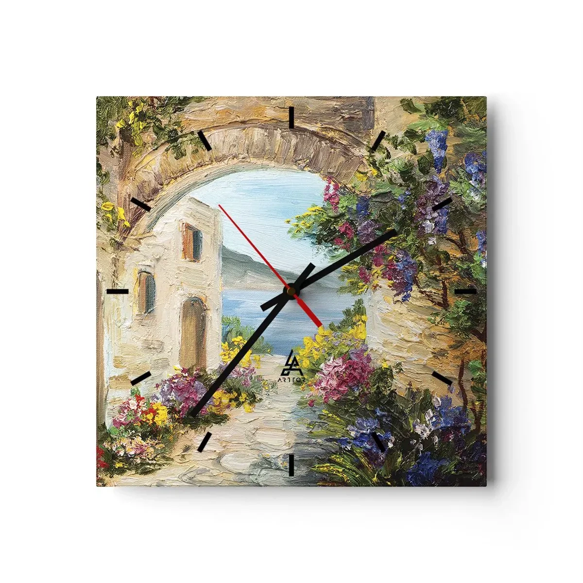 Wandklok - Klok - De charme van een kustprovincie - 30x30 cm