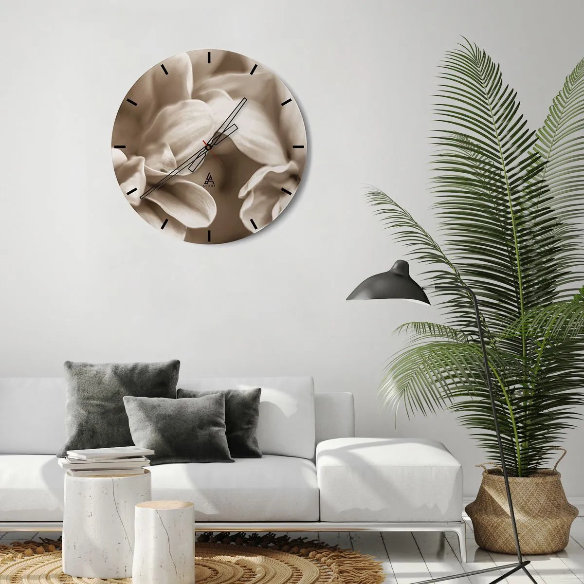 Wandklok - Klok - Zo zacht als een glimlach - 40x40 cm