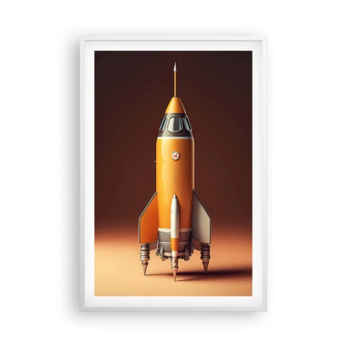 Poster in een witte lijst - Het begint met een droom - 61x91 cm