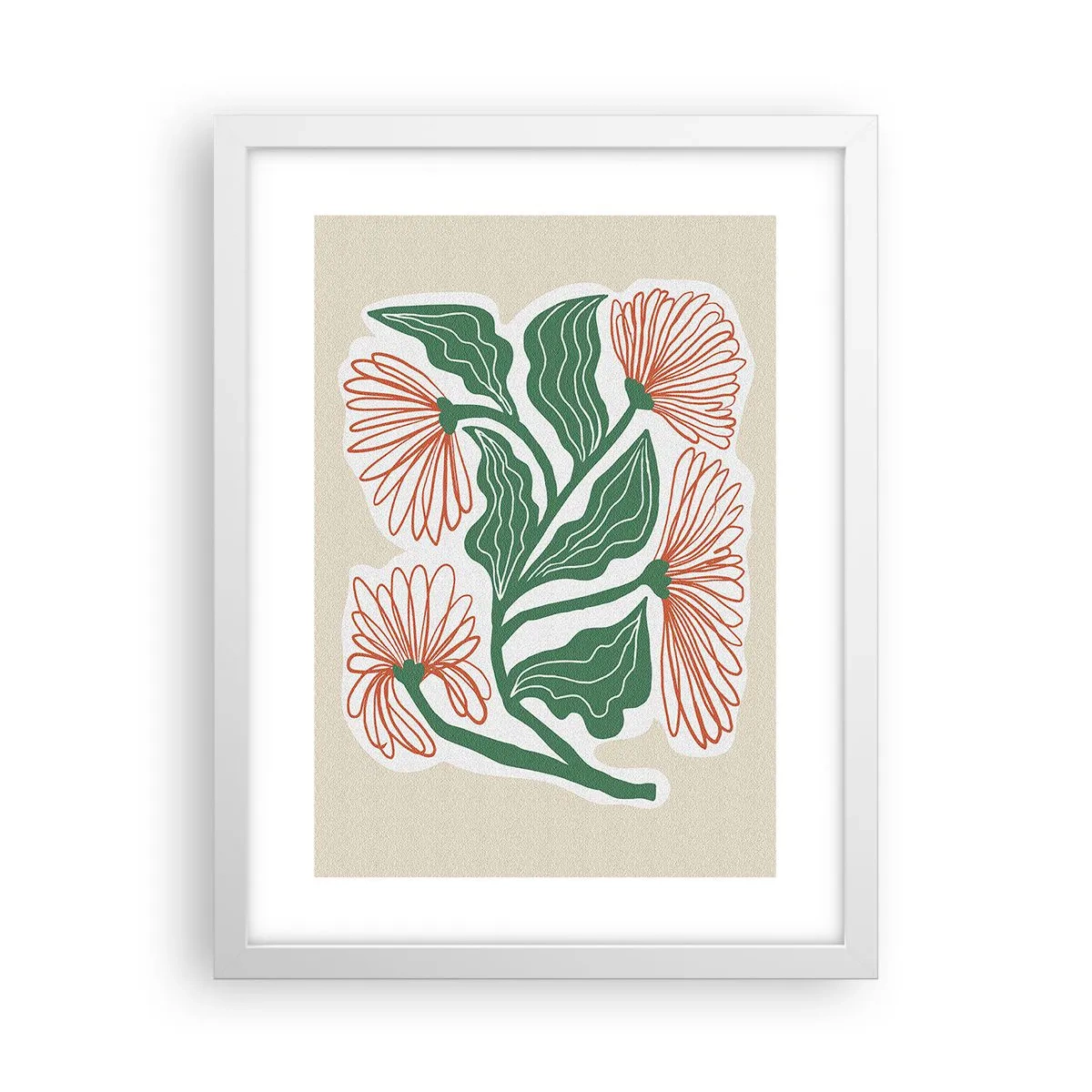 Poster in een witte lijst - Folk en modern - 30x40 cm