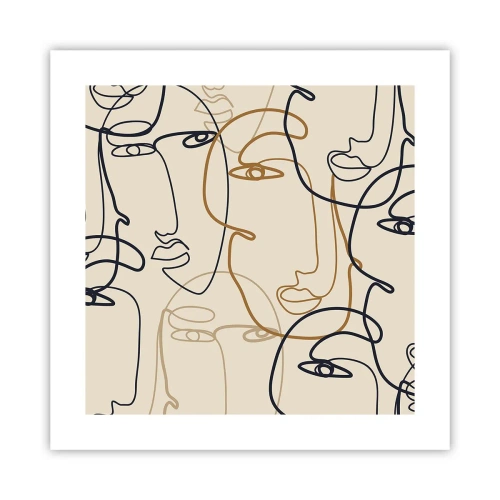 Poster - Het portret is vermenigvuldigd - 40x40 cm