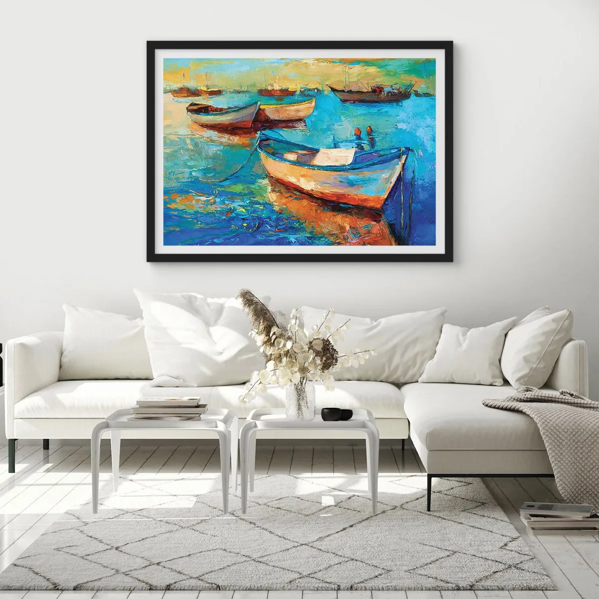 Poster in een zwarte lijst - In de zuidelijke baai - 70x50 cm