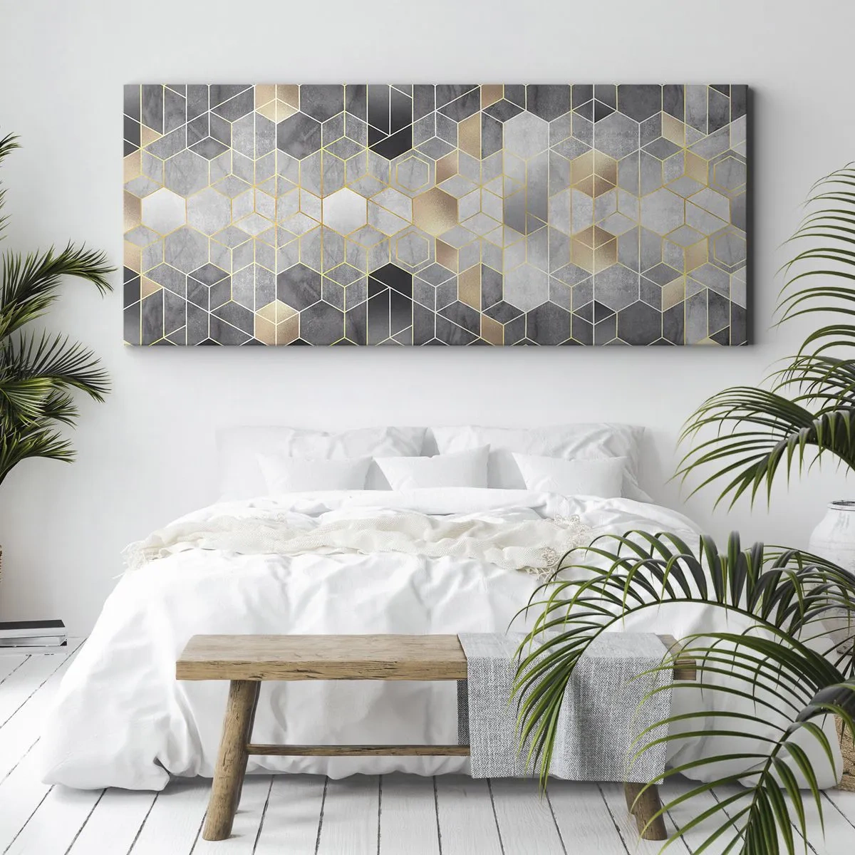 Schilderen op canvas - Diamant samenstelling - 100x40 cm