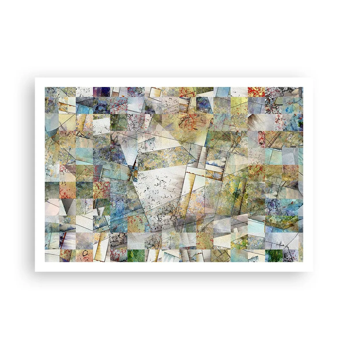 Poster - Geometrische schuifeling - 100x70 cm