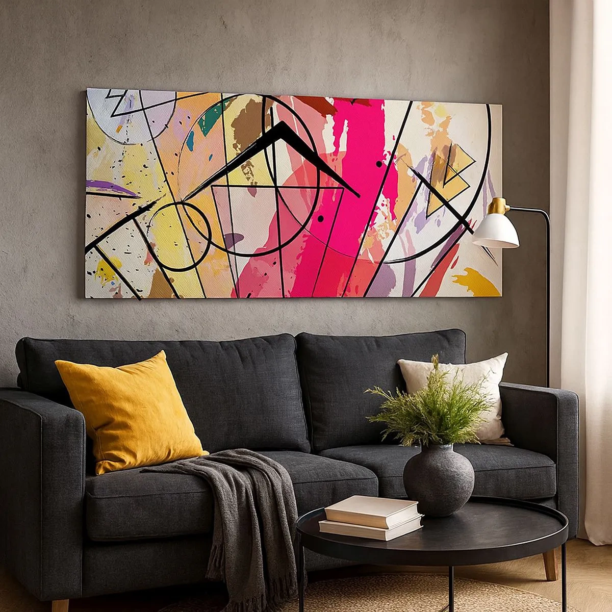 Schilderen op canvas - Explosie - 100x40 cm