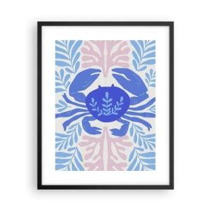 Poster in een zwarte lijst - Als een zeebloem - 40x50 cm