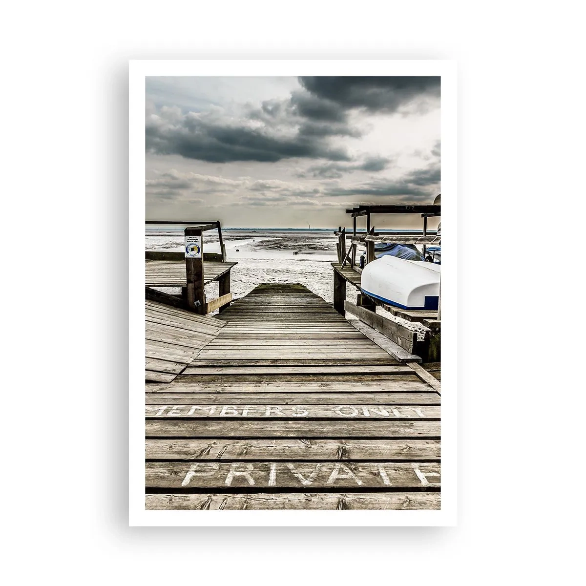 Poster - Middernacht strand - 70x100 cm