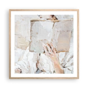 Een poster in een licht eiken lijst - In een andere wereld - 60x60 cm