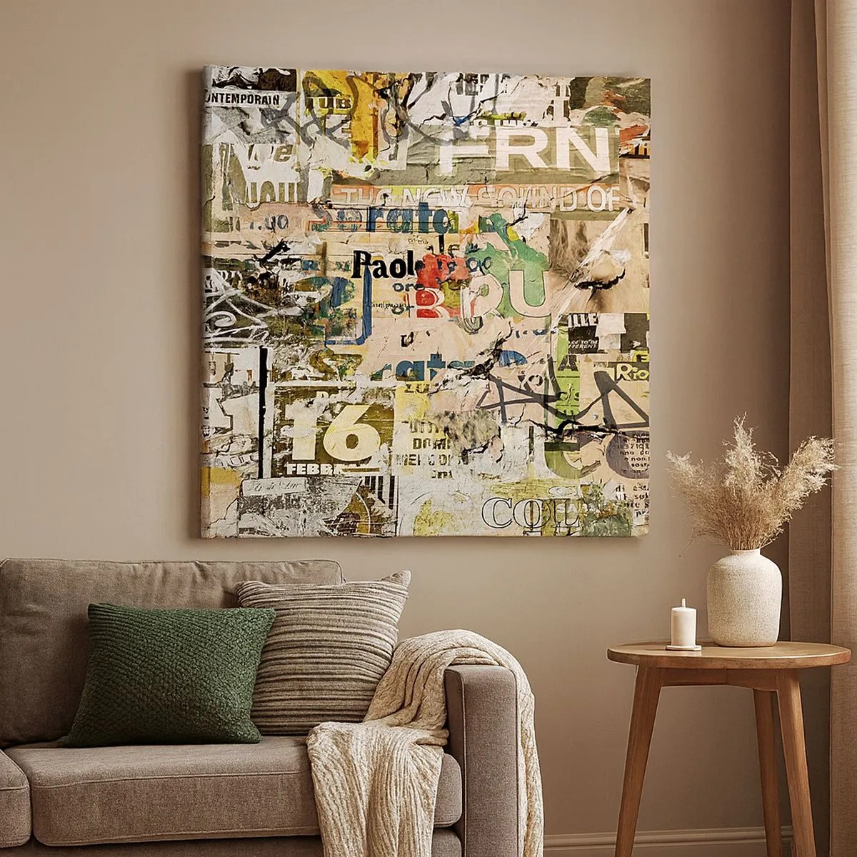 Schilderen op canvas - O, het gebeurt... - 30x30 cm