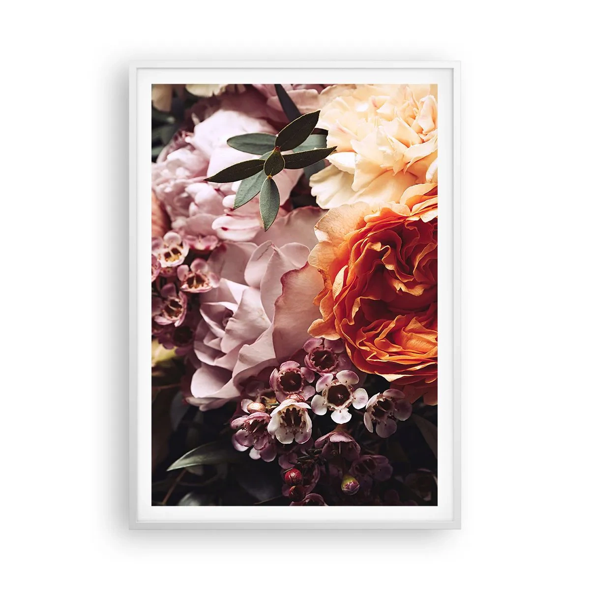 Poster in een witte lijst - Gehuld in schoonheid - 70x100 cm