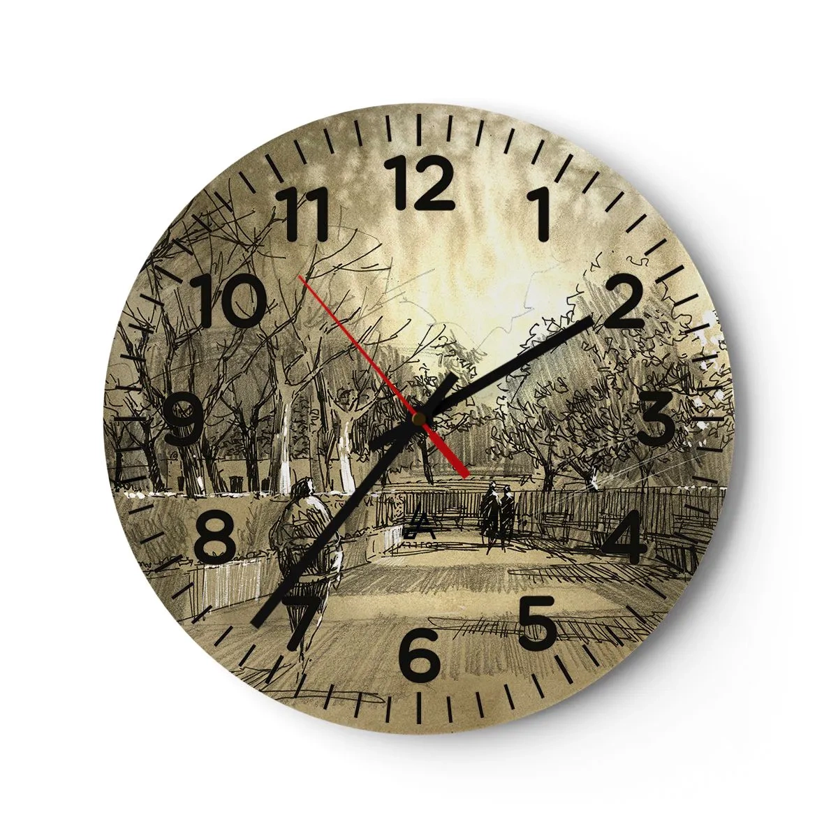 Wandklok - Klok - Een moment gestopt met een veer - 40x40 cm