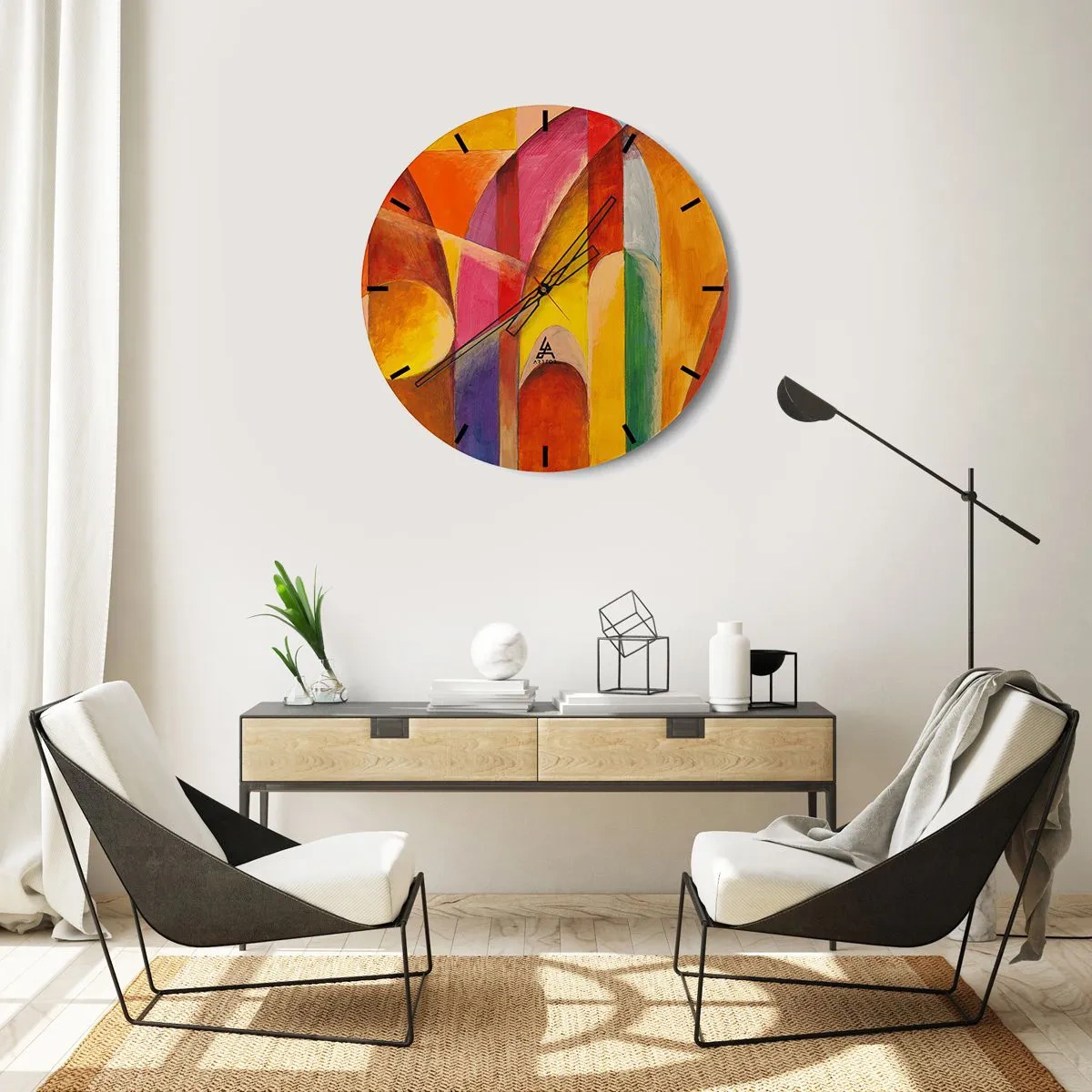 Wandklok - Klok - Kathedraal van de zon - 30x30 cm