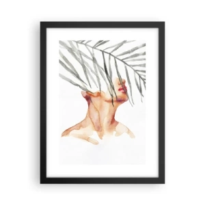 Poster in een zwarte lijst - Voel de polsslag van de tropen - 30x40 cm