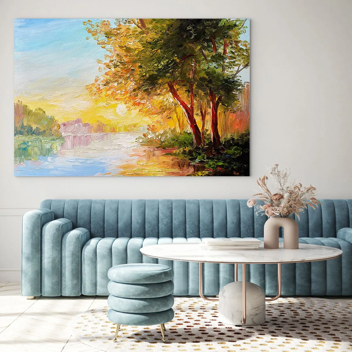 Schilderen op glas - Et in Arcadia ego - 120x80 cm