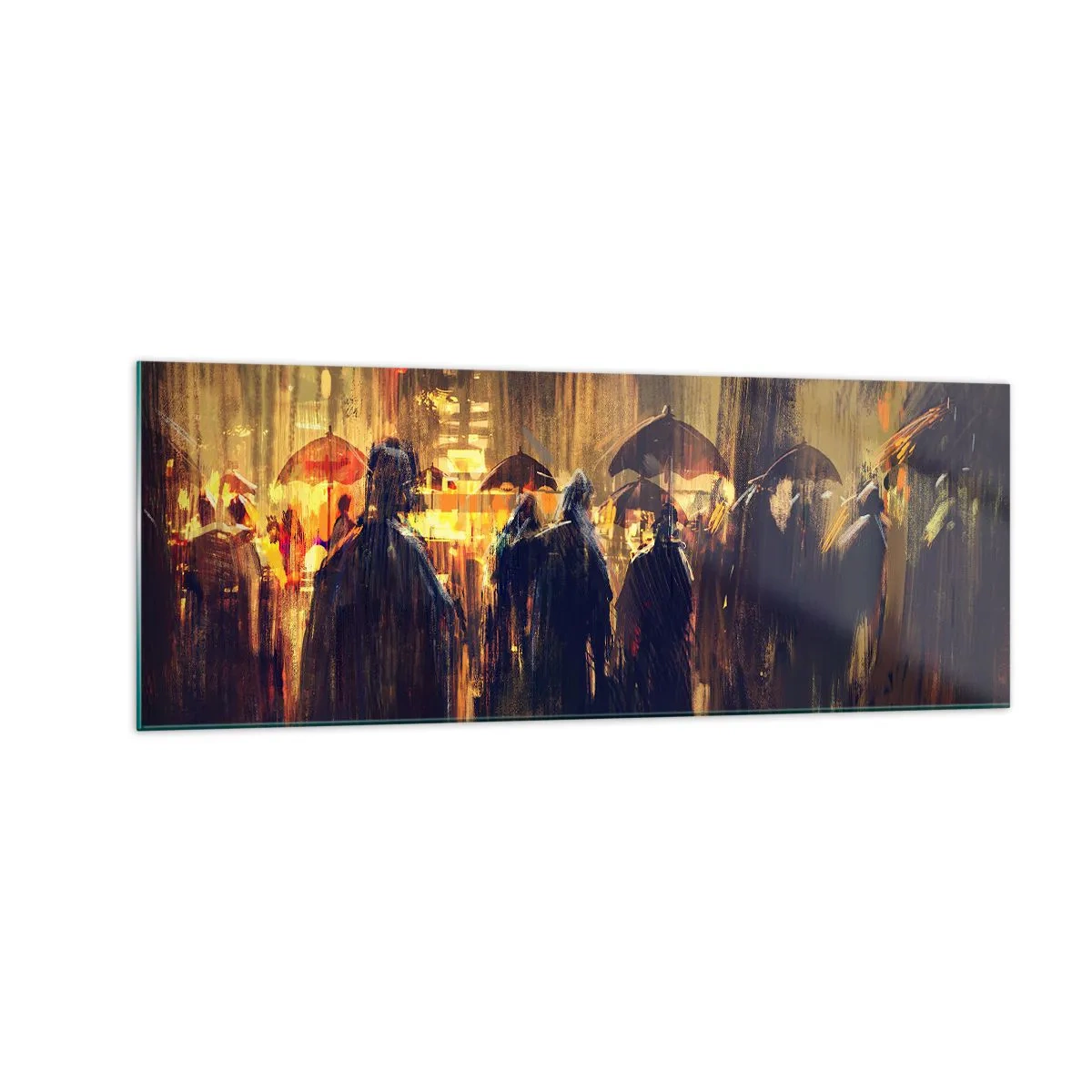 Schilderen op glas - Volgelingen van de regen - 140x50 cm