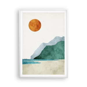 Poster in een witte lijst - Landschap zoals het hoort te zijn - 70x100 cm