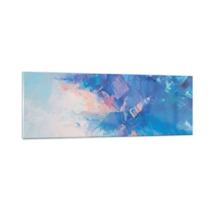 Schilderen op glas - Winter abstractie - 90x30 cm