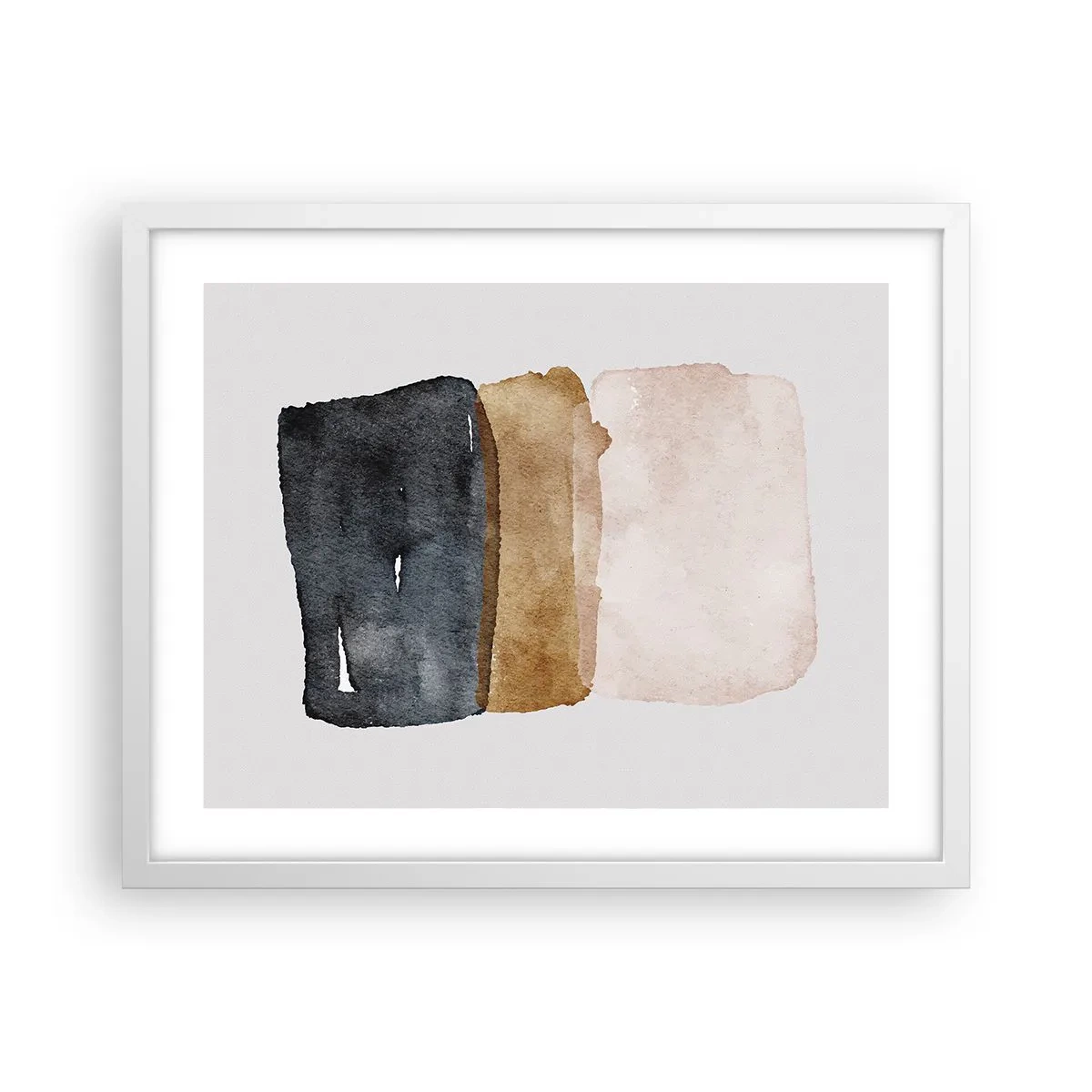 Poster in een witte lijst - De samenstelling van de kleuren van de aarde - 50x40 cm