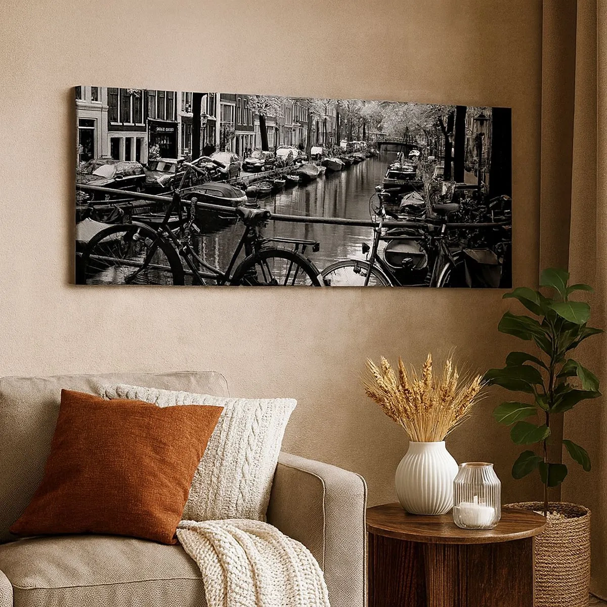 Schilderen op canvas - Een heel Nederlands uitzicht - 100x40 cm