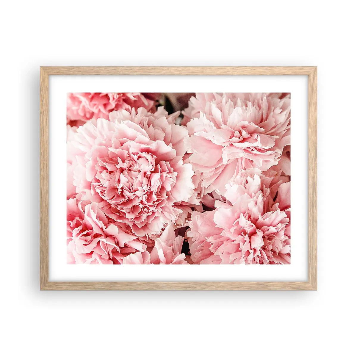 Een poster in een licht eiken lijst - Roze droom - 50x40 cm