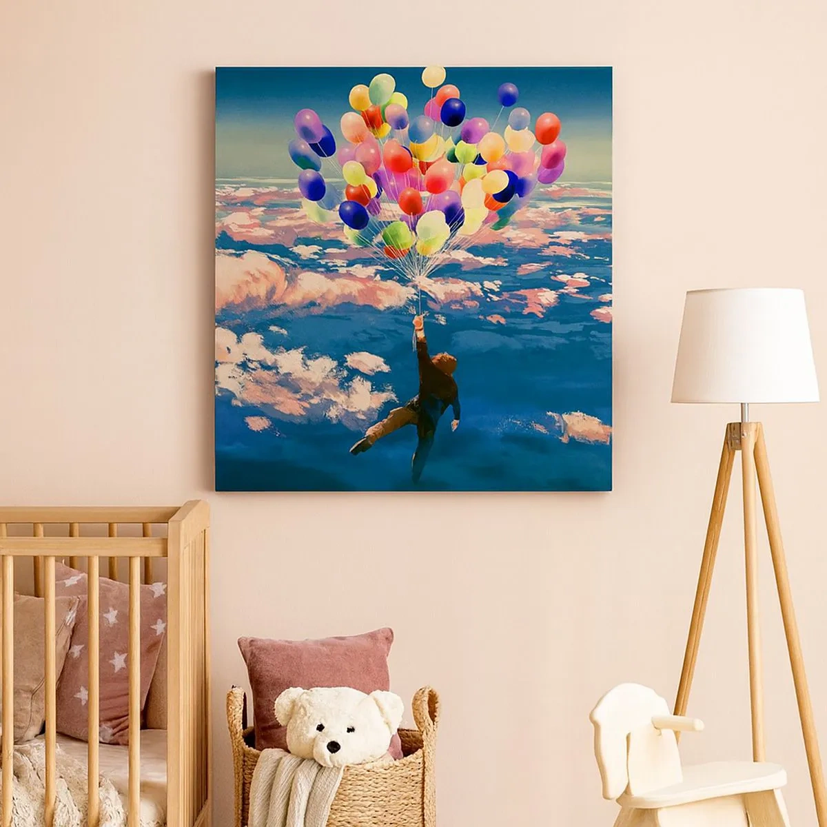 Schilderen op canvas - Een kinderdroom komt uit - 30x30 cm