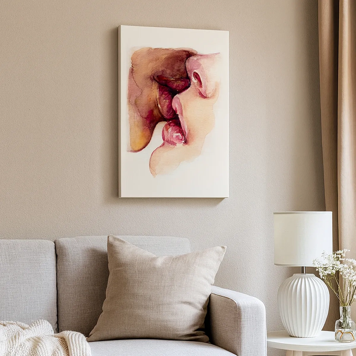 Schilderen op canvas - Zoals dag en nacht, aarde en lucht - 50x70 cm