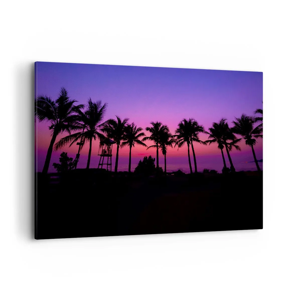 Schilderen op canvas - Avond onder de palmbomen - 120x80 cm