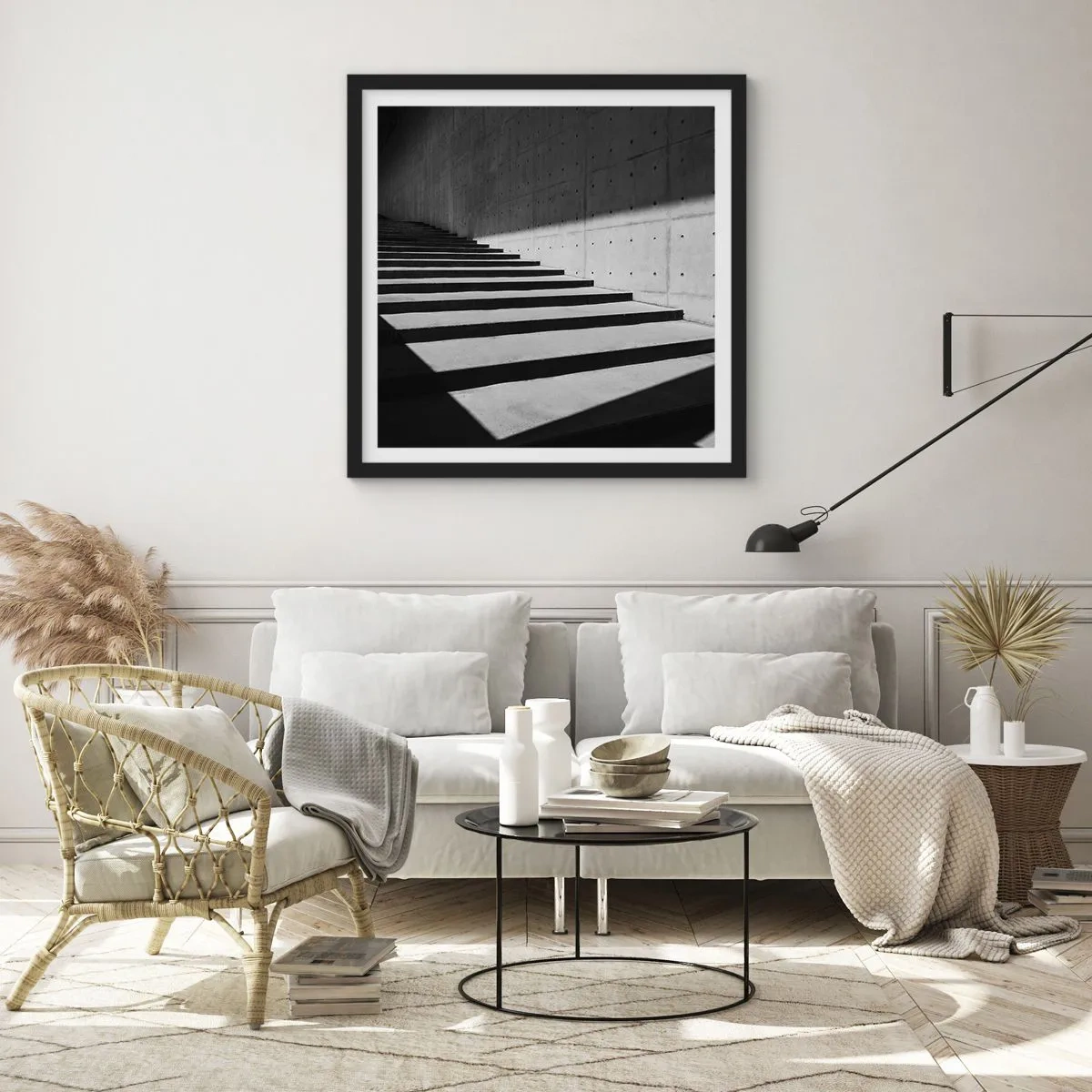 Poster in een zwarte lijst - De rauwe schoonheid van het modernisme - 30x30 cm